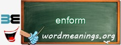 WordMeaning blackboard for enform